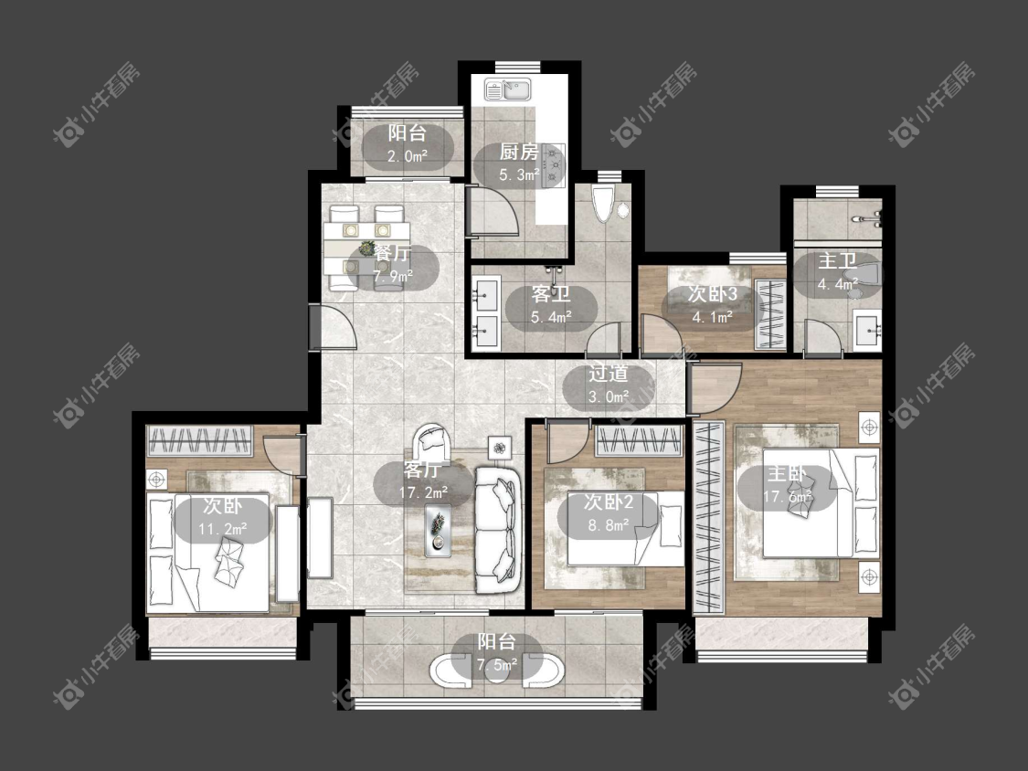 镇江爱家尚城在售二手房源户型图_小牛看房