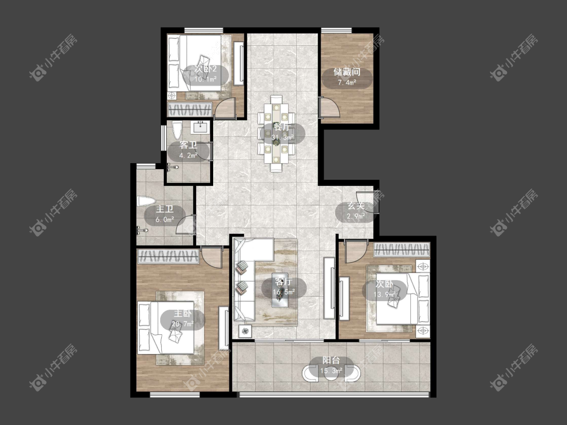 镇江天怡紫宸在售二手房源户型图_小牛看房