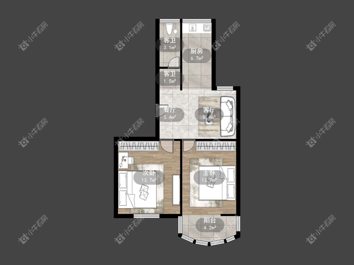 镇江凤美新村在售二手房源户型图_小牛看房