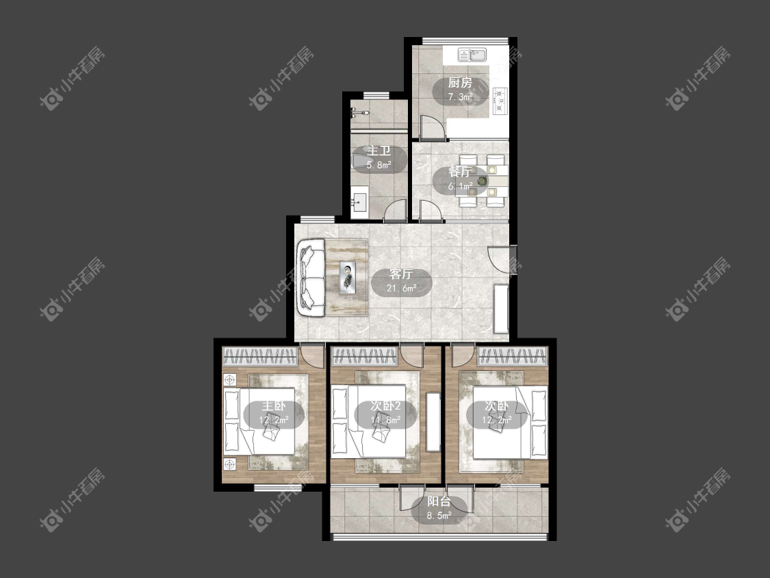 镇江玉泉小区在售二手房源户型图_小牛看房