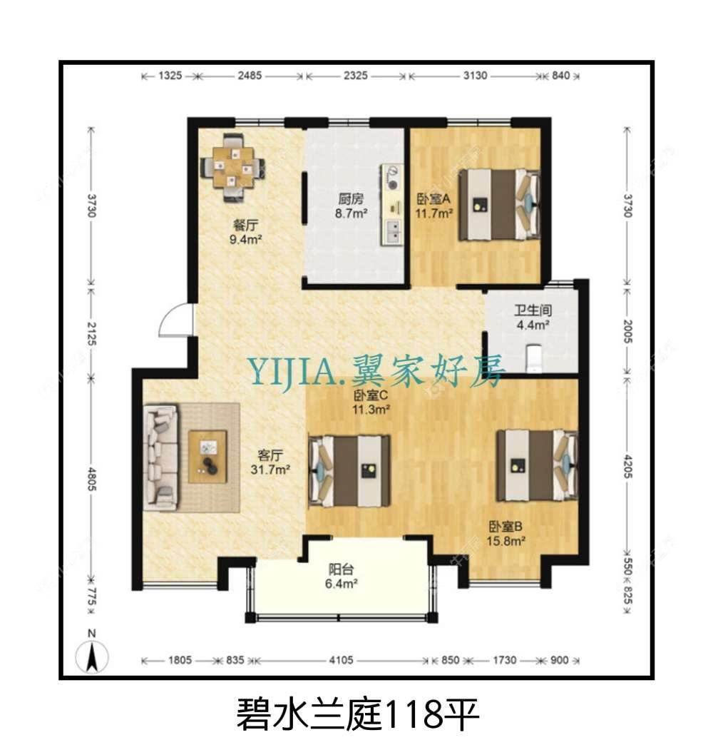 镇江碧水兰庭在售二手房源_小牛看房