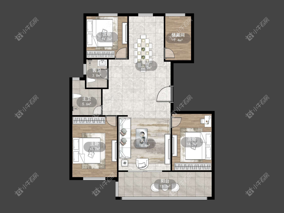 镇江天一人家在售二手房源户型图_小牛看房