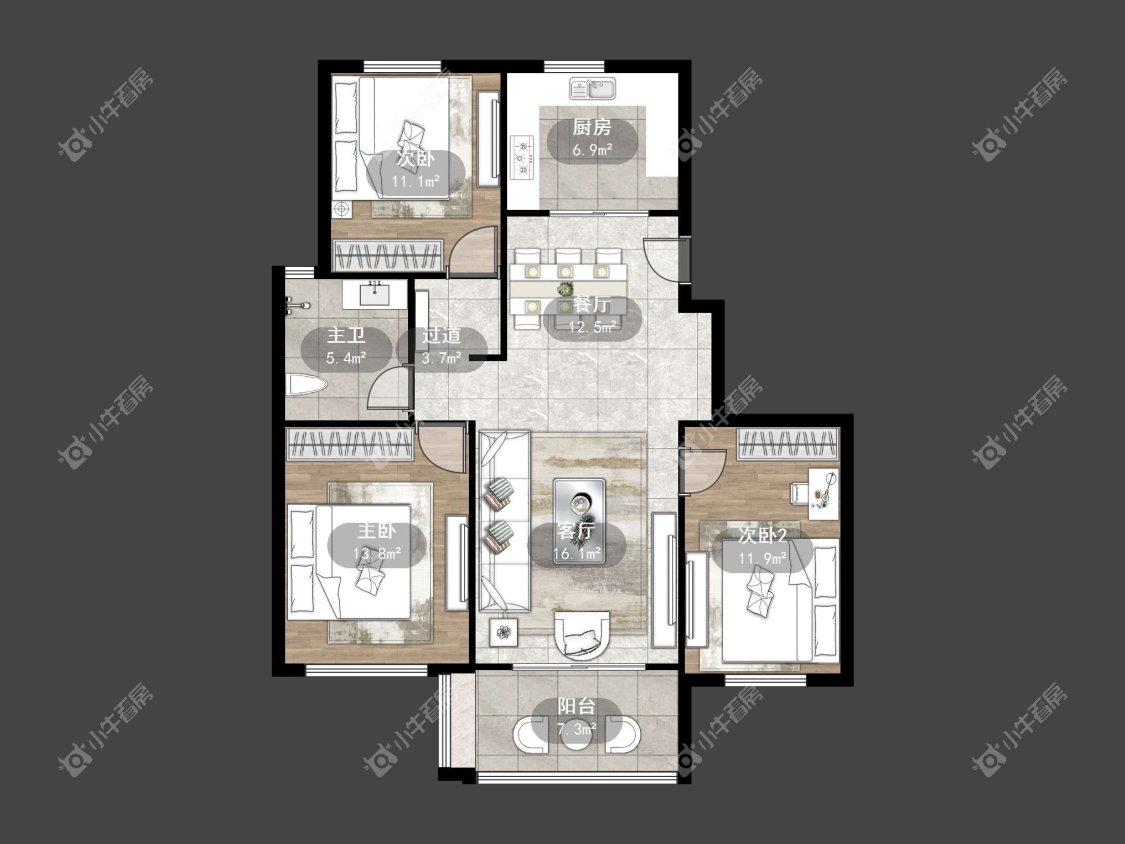 镇江凤凰郡在售二手房源户型图_小牛看房