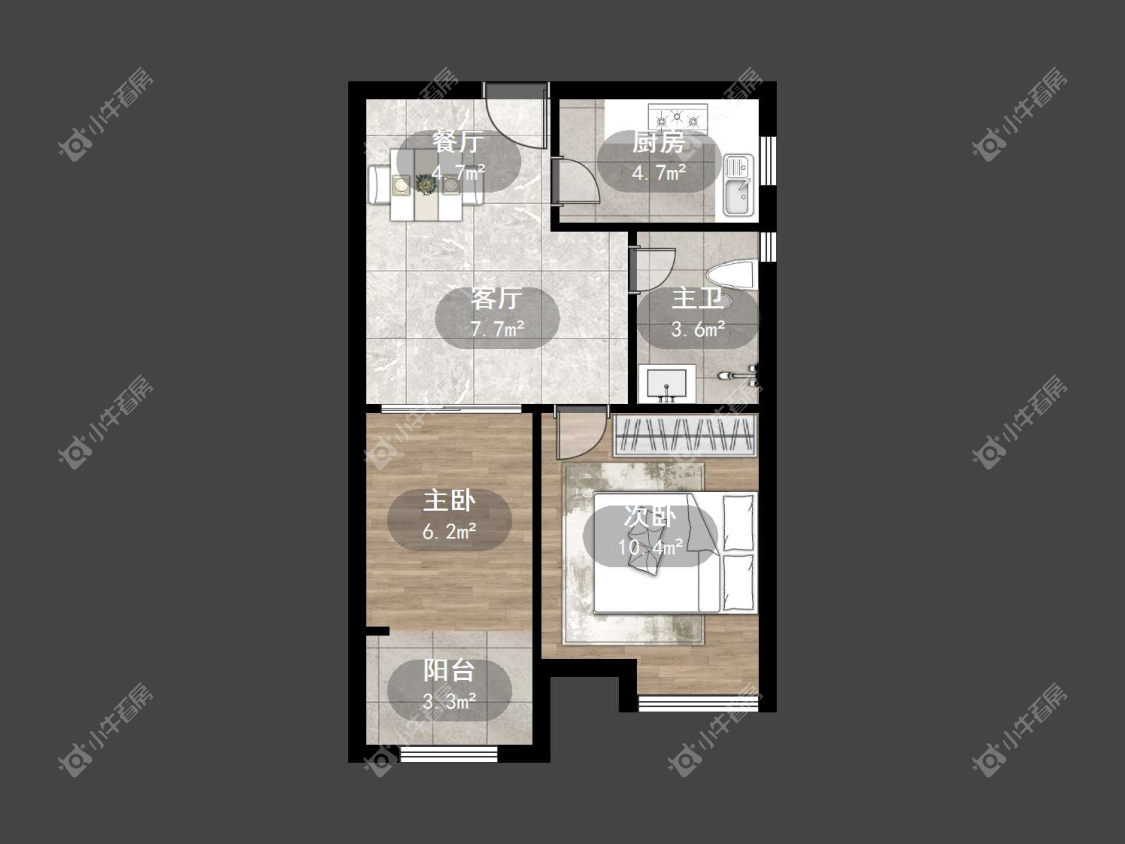 镇江荣城国际一期在售二手房源户型图_小牛看房