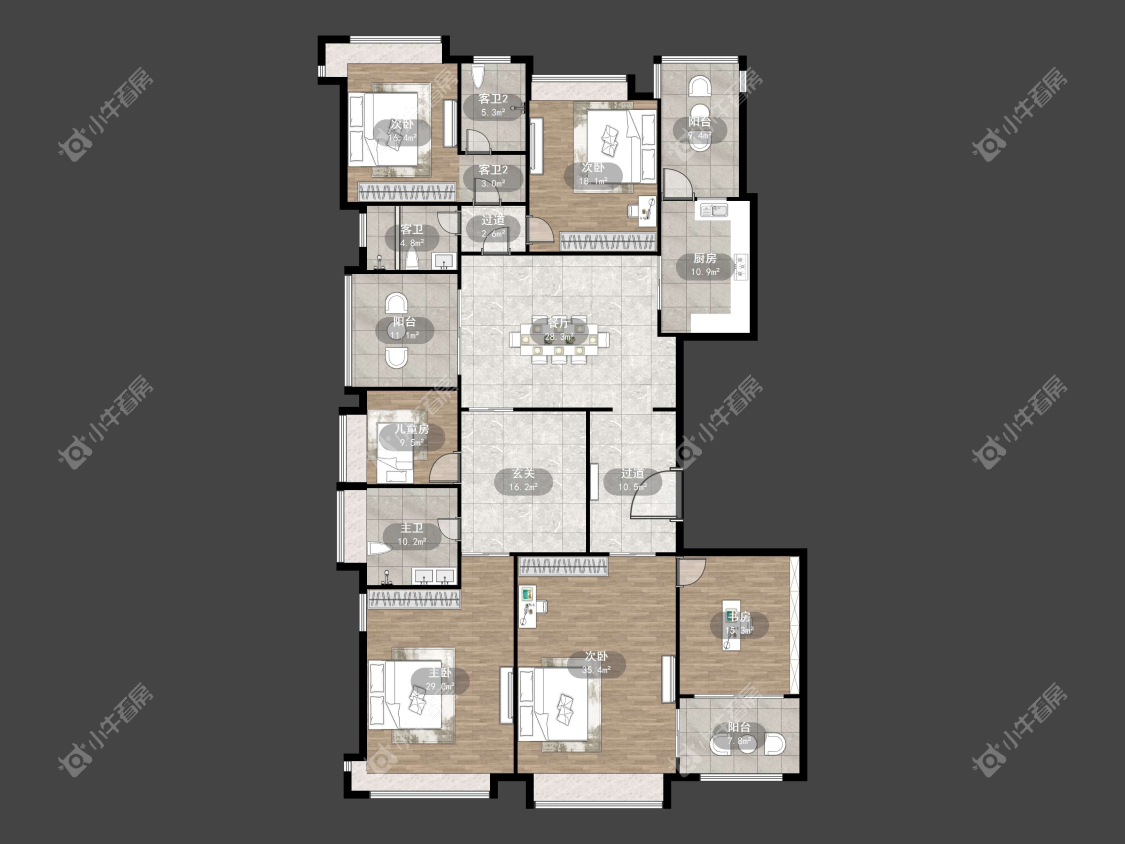 镇江恒大城在售二手房源户型图_小牛看房