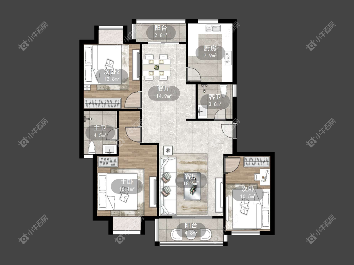 镇江惠泽苑在售二手房源户型图_小牛看房