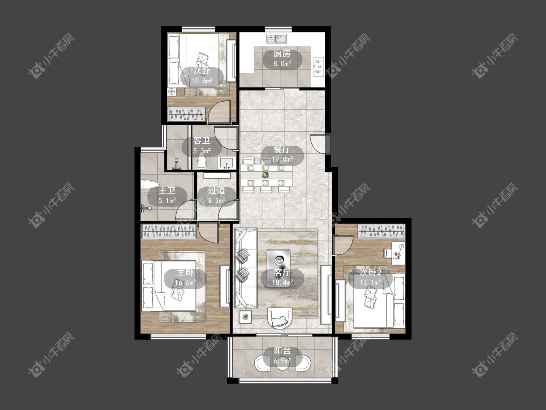 镇江凤凰郡在售二手房源户型图_小牛看房