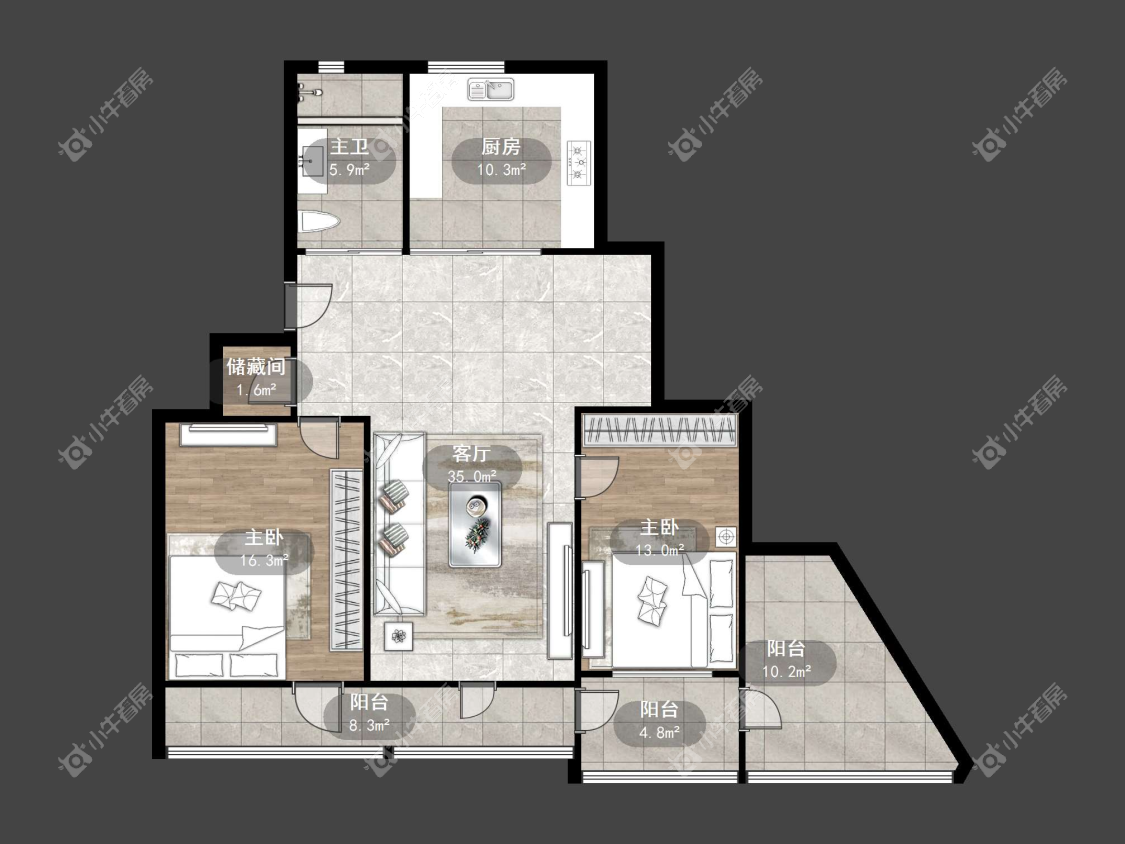 镇江金谷苑在售二手房源户型图_小牛看房