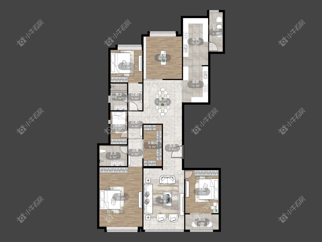 镇江恒大名都二三期在售二手房源户型图_小牛看房