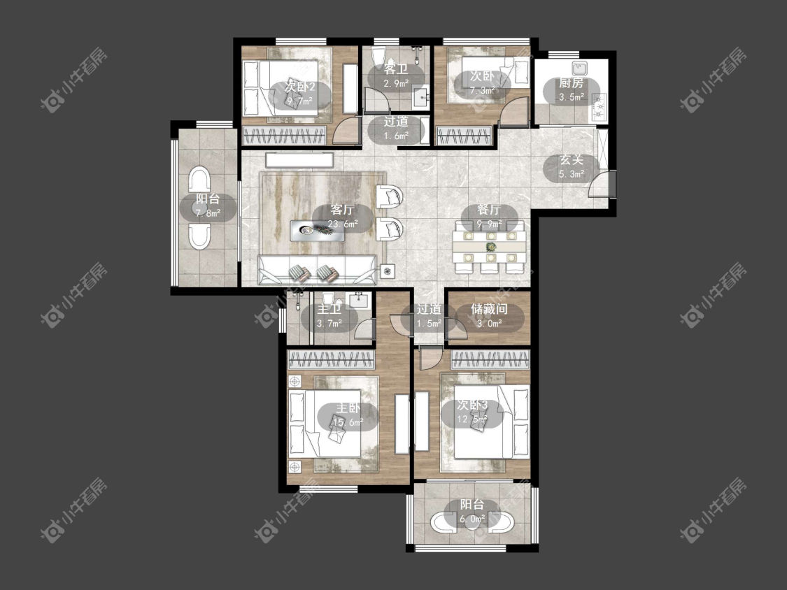 镇江滨河凤凰城在售二手房源户型图_小牛看房
