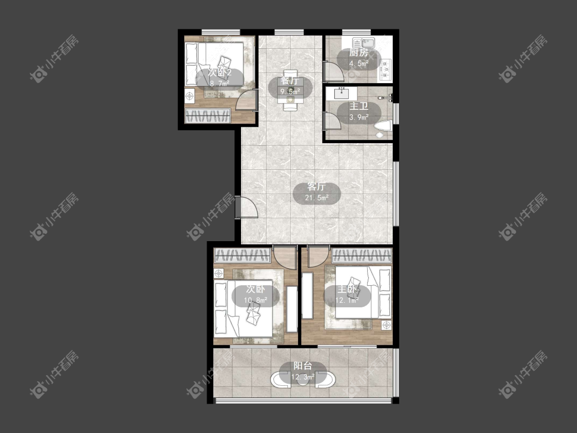 镇江天怡天瑞宸在售二手房源户型图_小牛看房