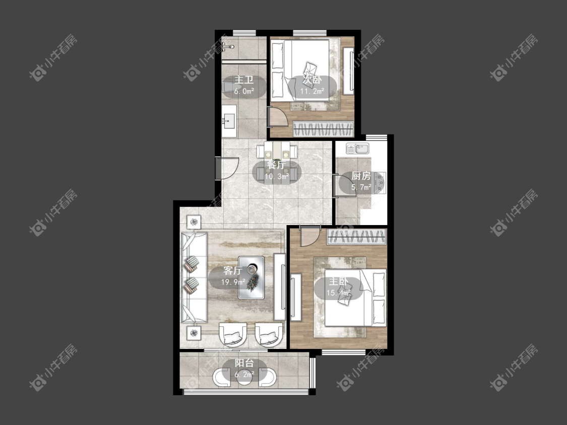 镇江锦江花园在售二手房源户型图_小牛看房