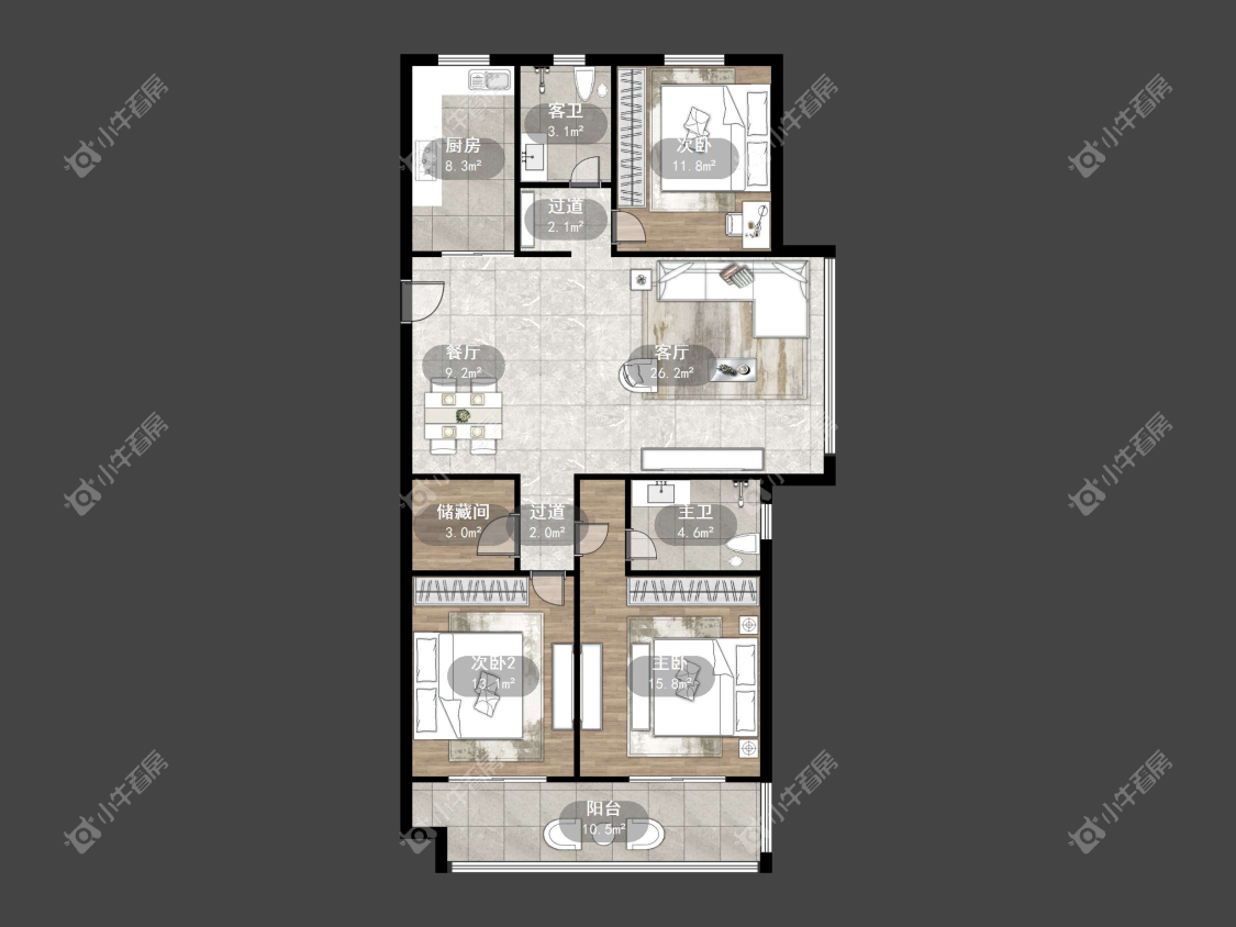 镇江万善上院在售二手房源户型图_小牛看房