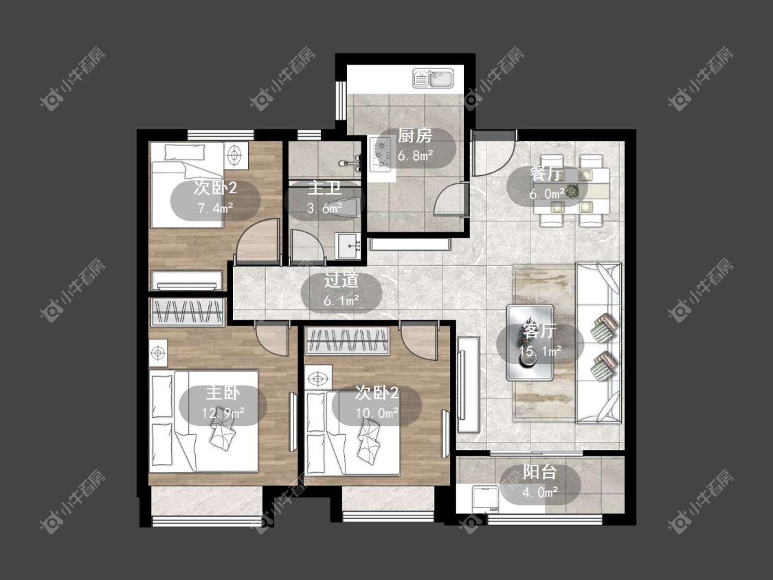 镇江爱家尚城在售二手房源户型图_小牛看房
