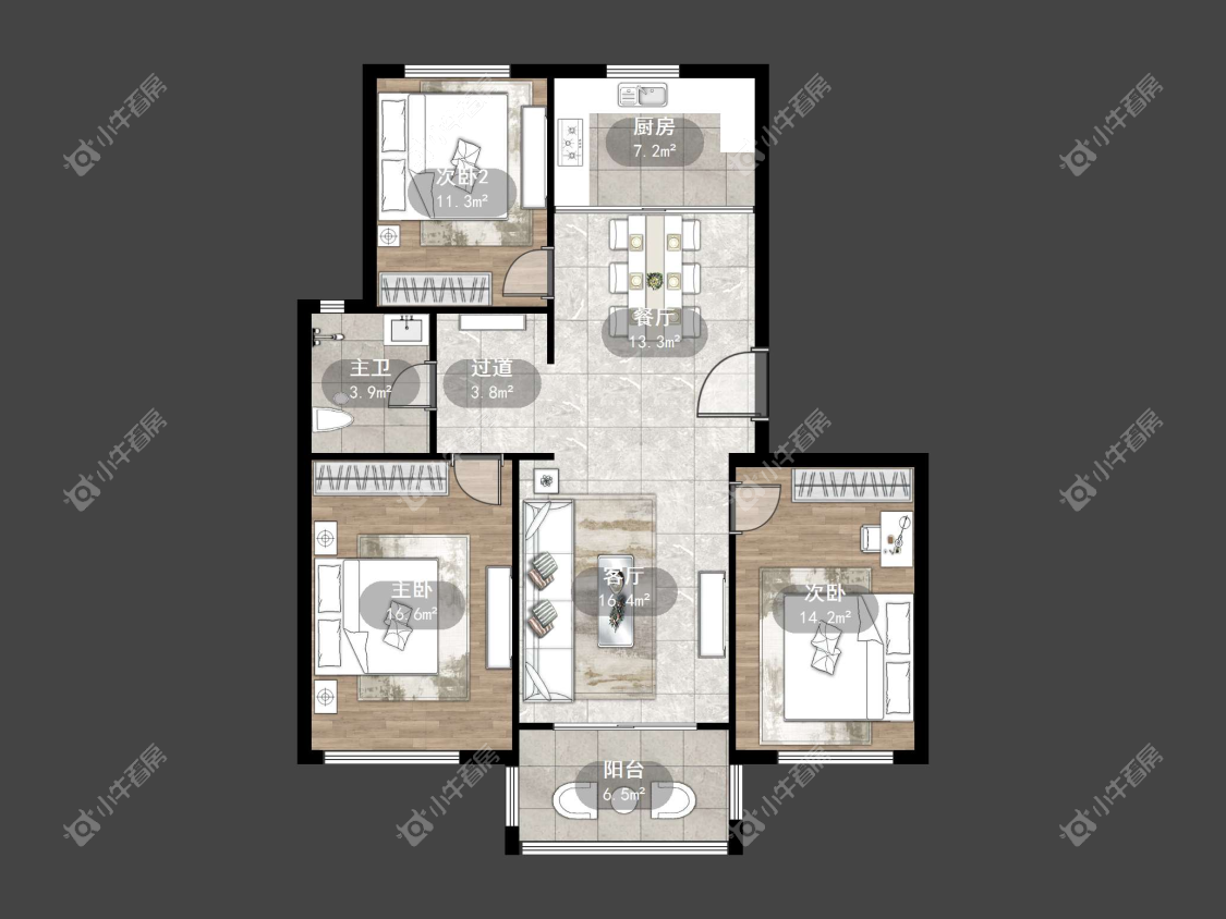 镇江御珑湾(丹阳)在售二手房源户型图_小牛看房