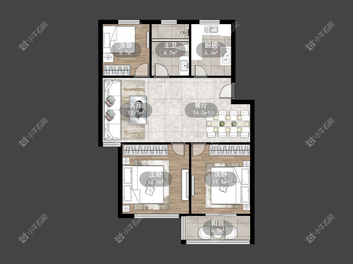 镇江百花新村在售二手房源户型图_小牛看房