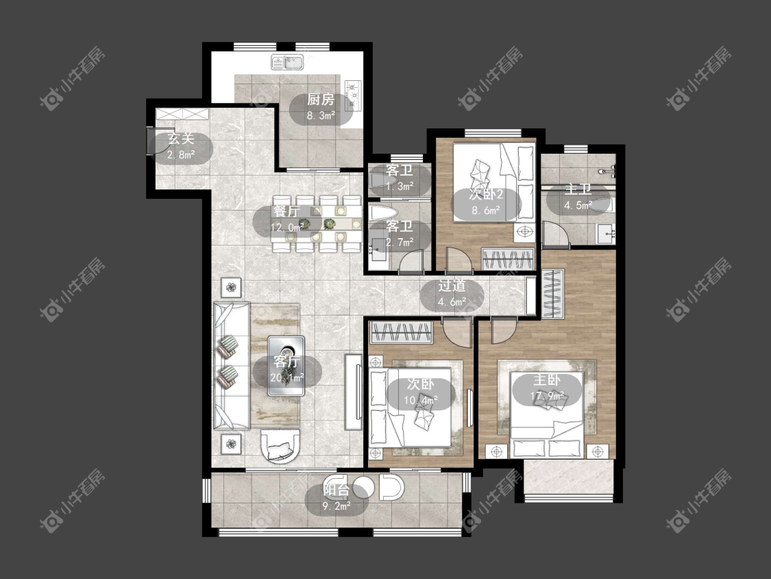 镇江吾悦华府（丹阳）在售二手房源户型图_小牛看房