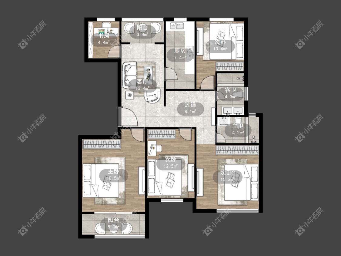 镇江嘉荟新城在售二手房源户型图_小牛看房