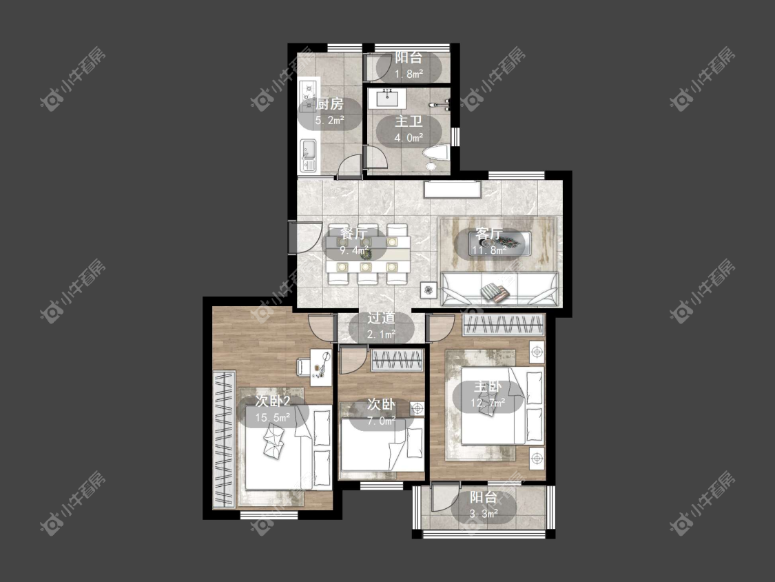 镇江丹桂园南区在售二手房源户型图_小牛看房