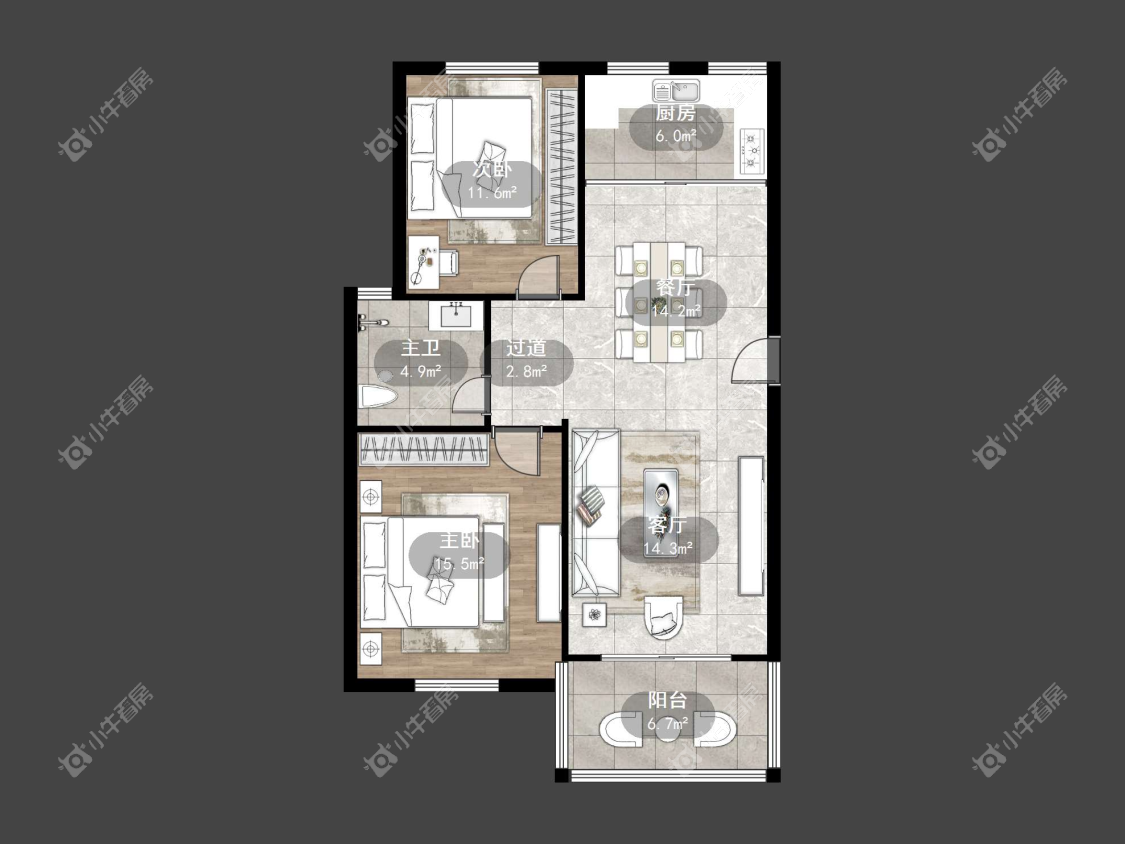 镇江世纪豪都在售二手房源户型图_小牛看房
