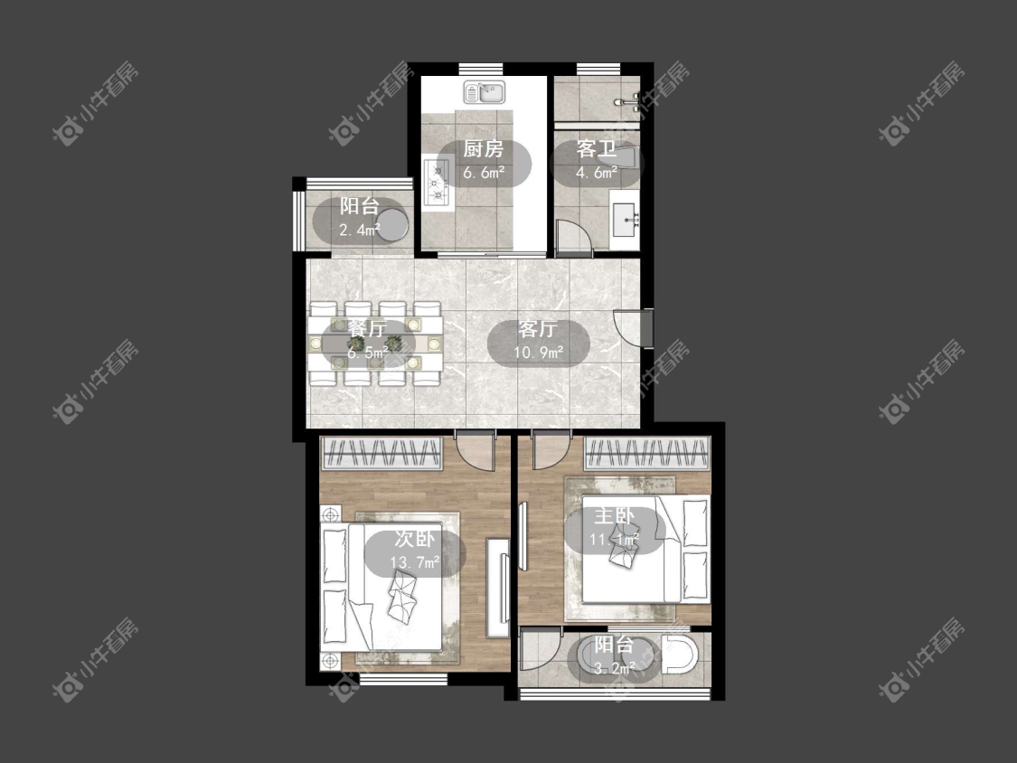 镇江幸福小区在售二手房源户型图_小牛看房