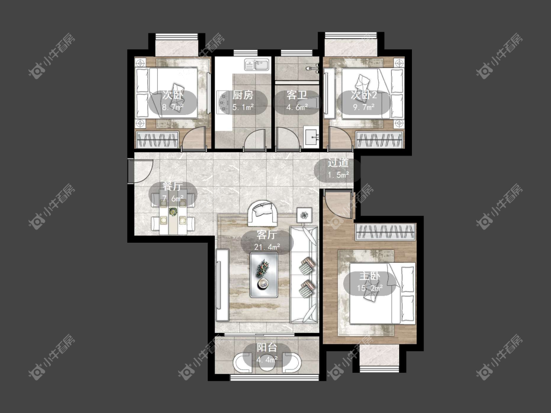 镇江众悦华城在售二手房源户型图_小牛看房
