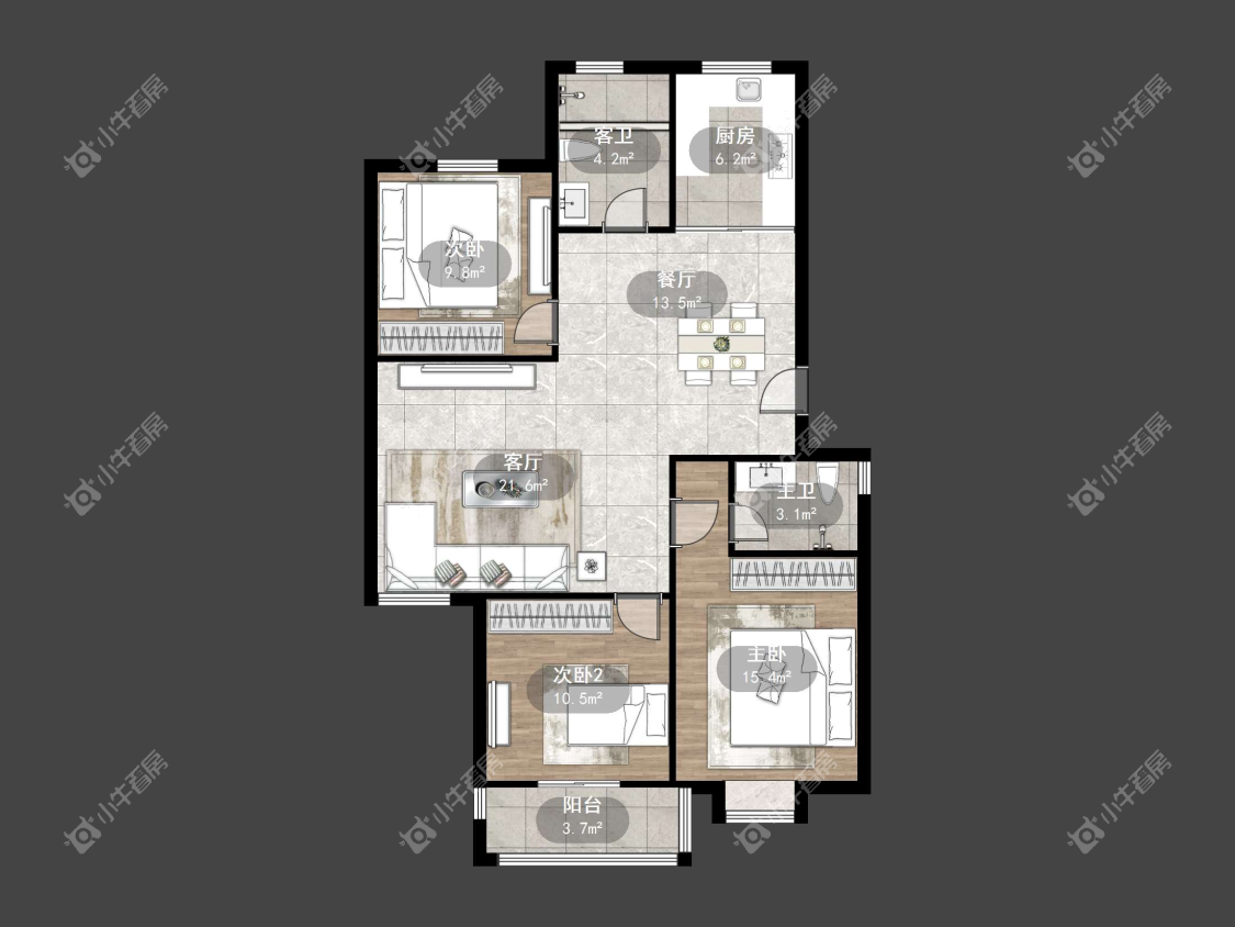 镇江香草苑在售二手房源户型图_小牛看房