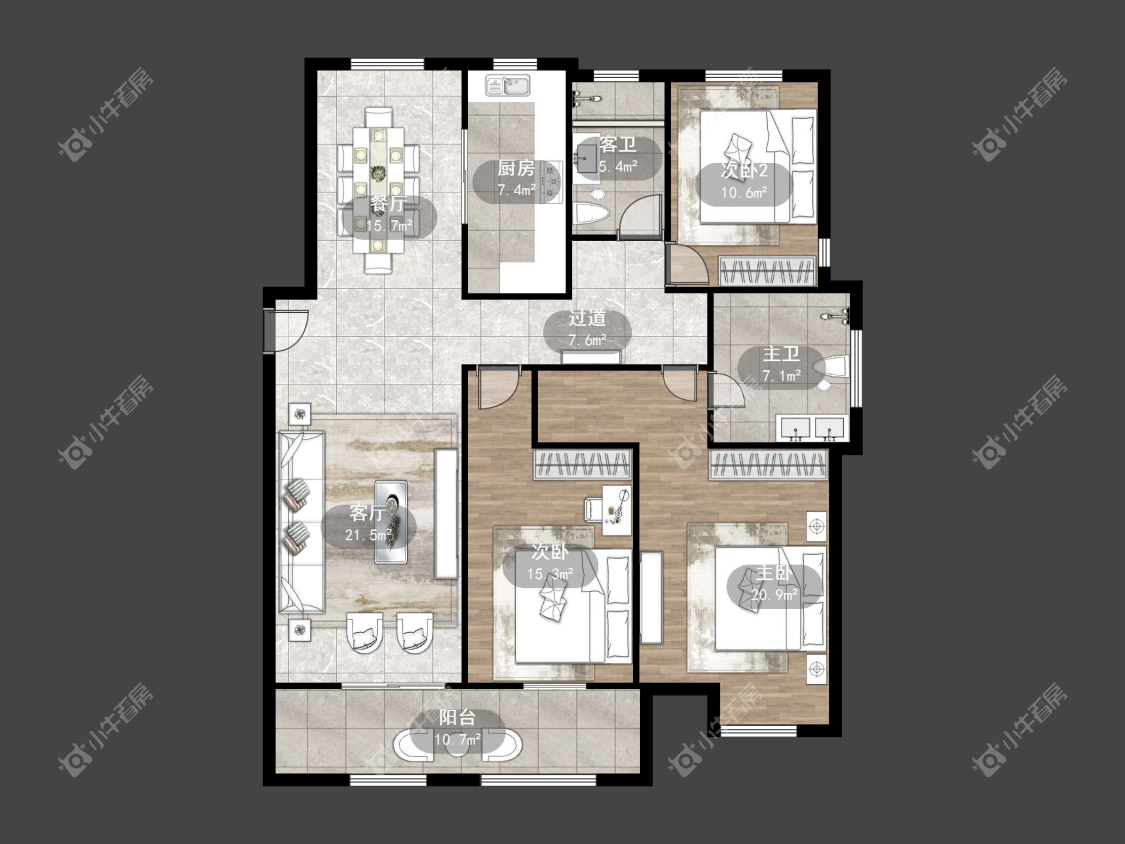 镇江滨河凤凰城在售二手房源户型图_小牛看房
