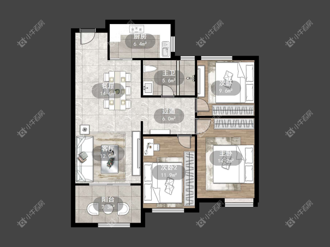 镇江滨河凤凰城在售二手房源户型图_小牛看房