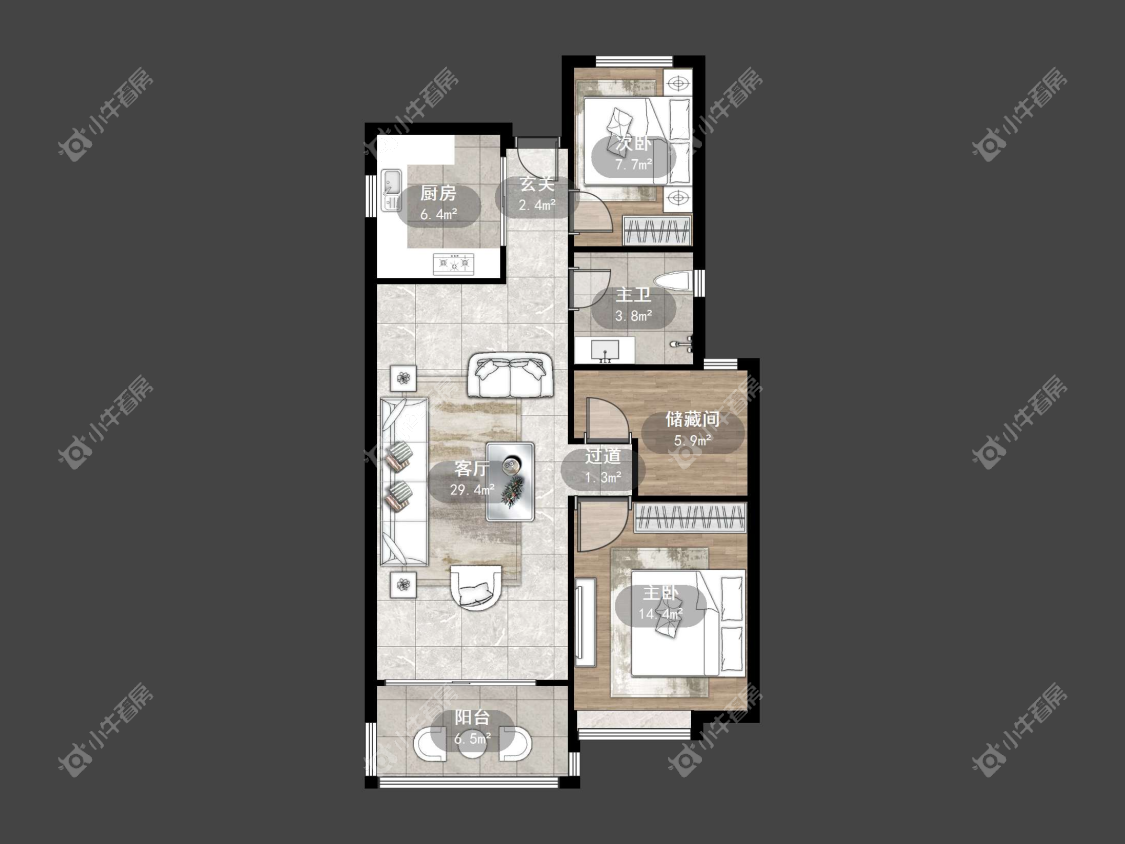 镇江恒大名都二三期在售二手房源户型图_小牛看房