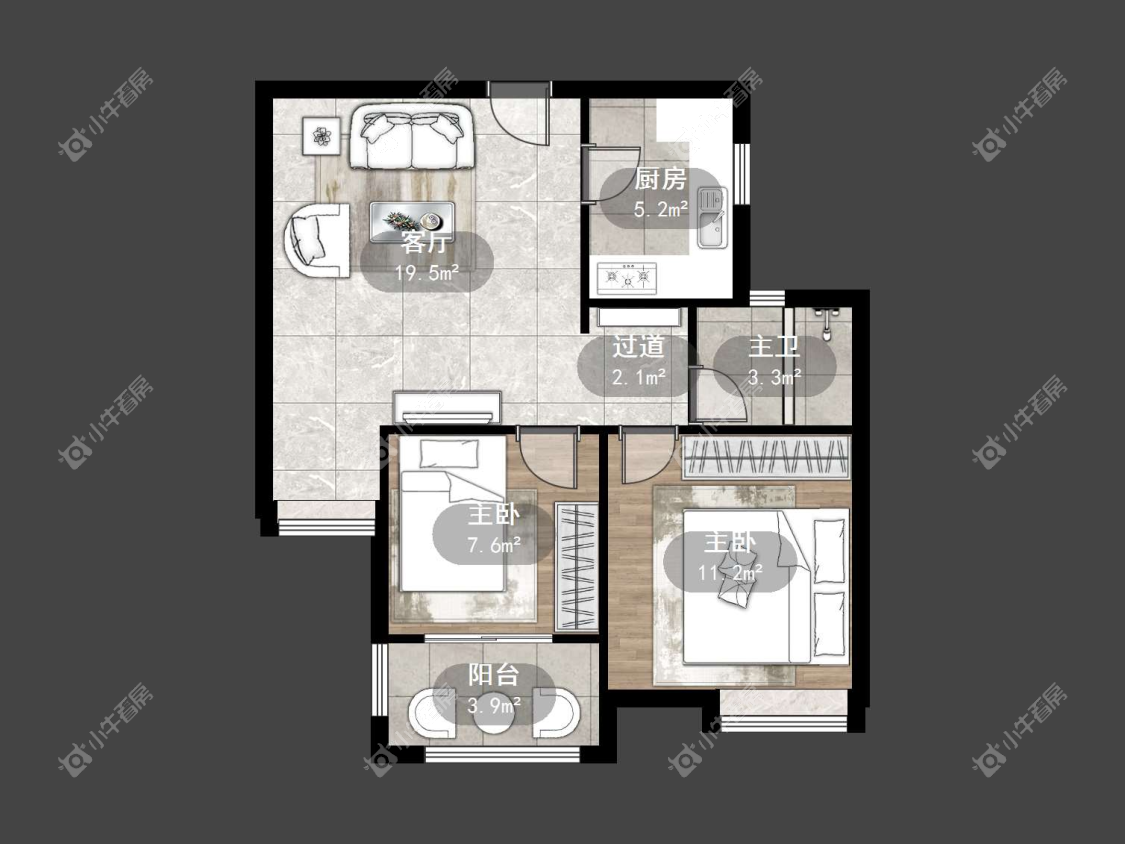 镇江荣城国际一期在售二手房源户型图_小牛看房