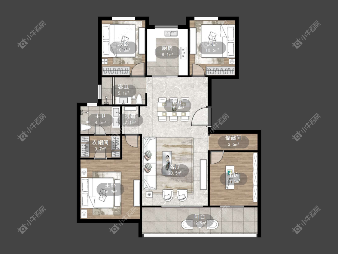 镇江中南熙悦城中南二期在售二手房源户型图_小牛看房