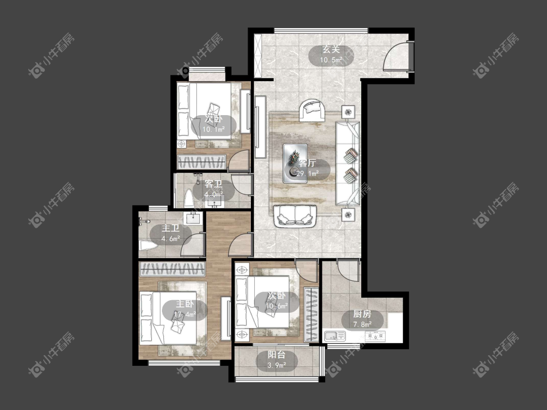 镇江东方盛世在售二手房源户型图_小牛看房