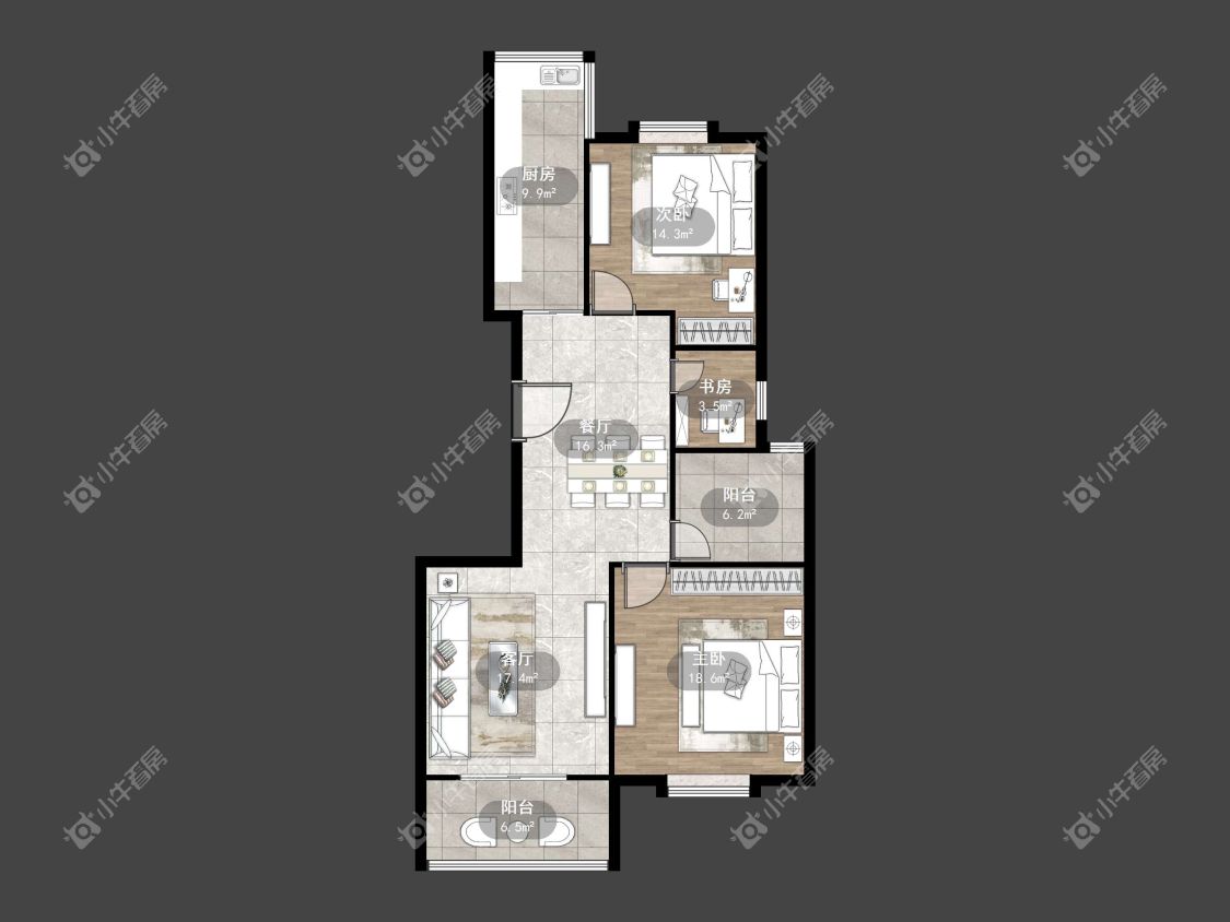 镇江金鼎城市花园在售二手房源户型图_小牛看房