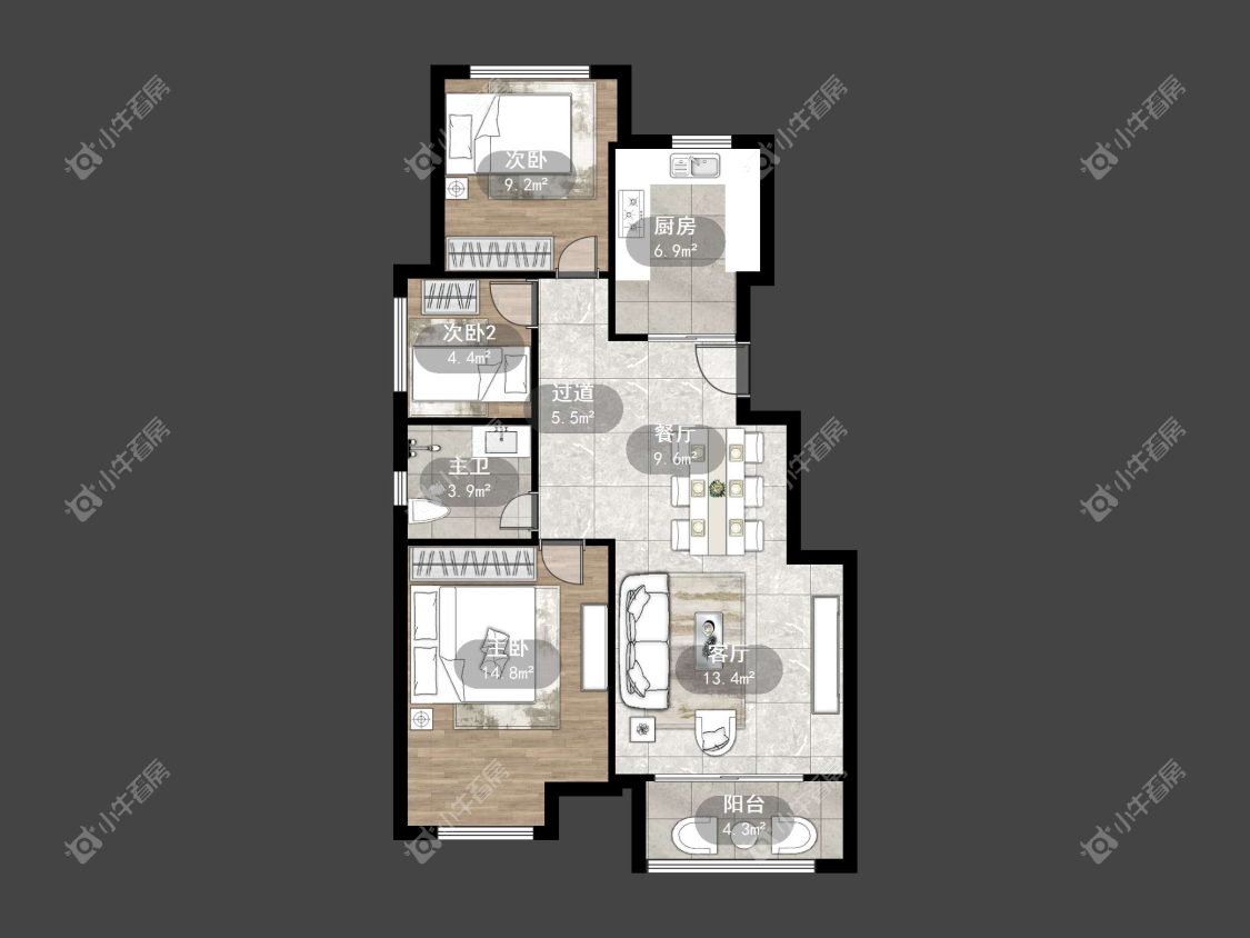 镇江翡翠林花园（天福花园）在售二手房源户型图_小牛看房