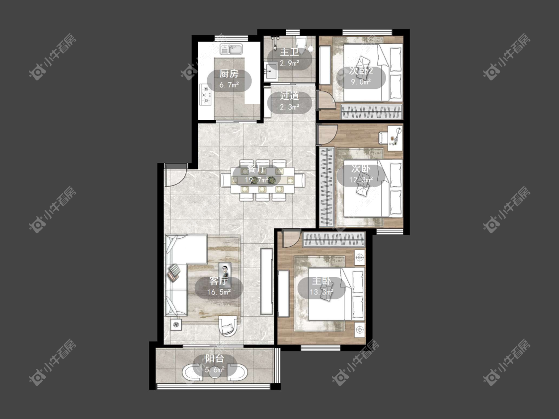 镇江万善园二村在售二手房源户型图_小牛看房