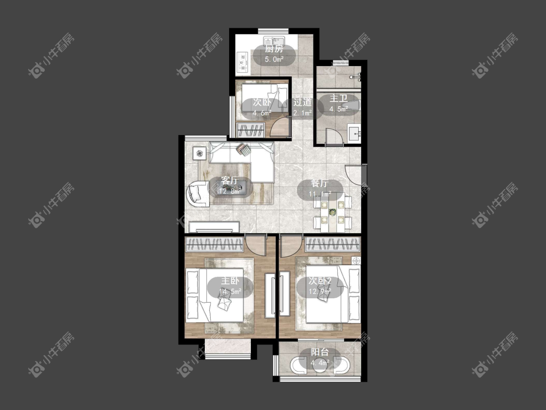 镇江欧洲城在售二手房源户型图_小牛看房