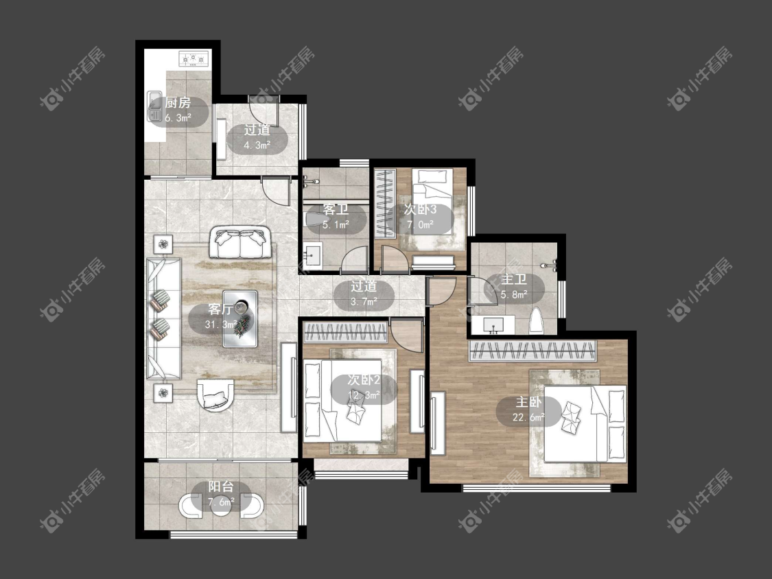 镇江恒大名都一期在售二手房源户型图_小牛看房