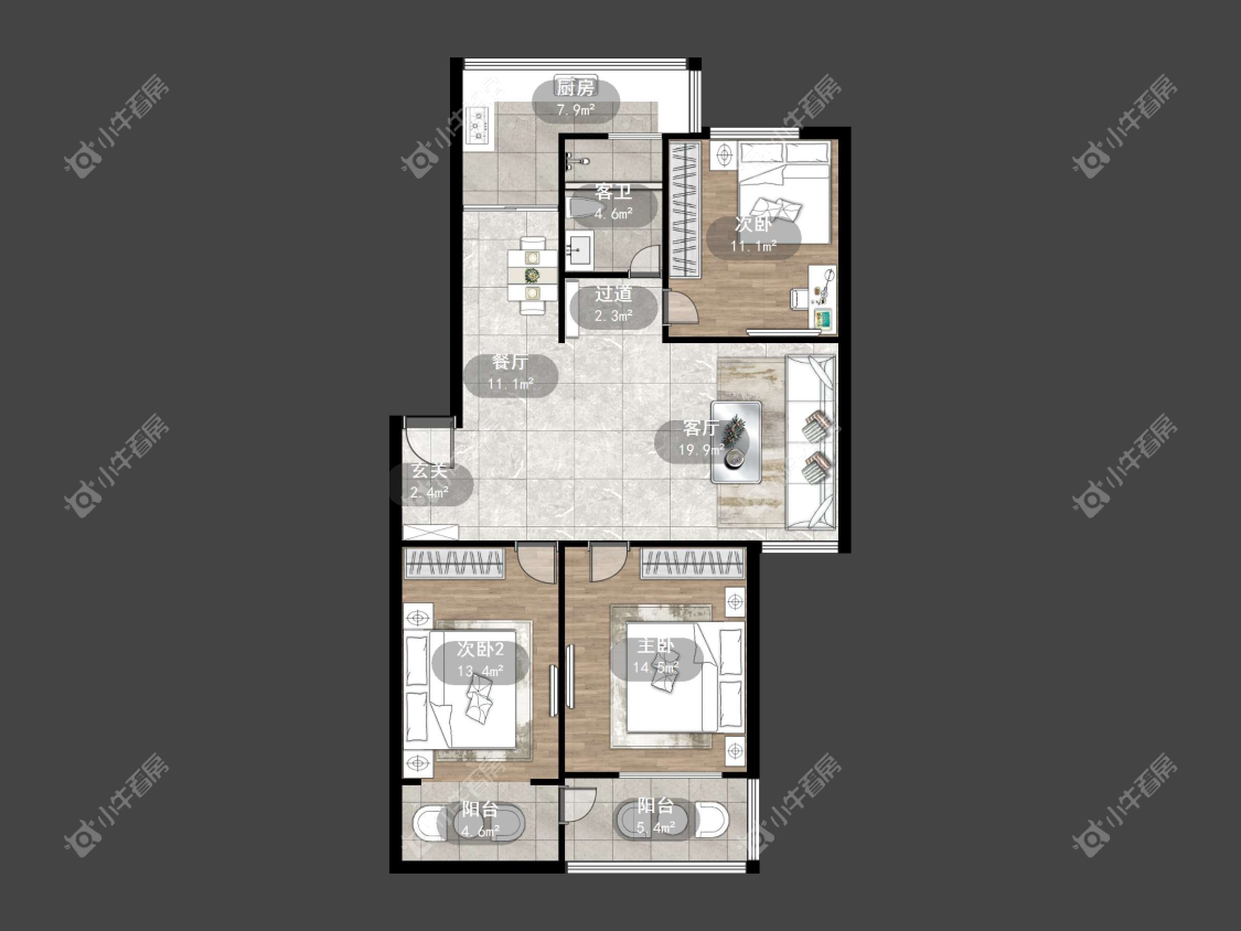 镇江华南新村在售二手房源户型图_小牛看房