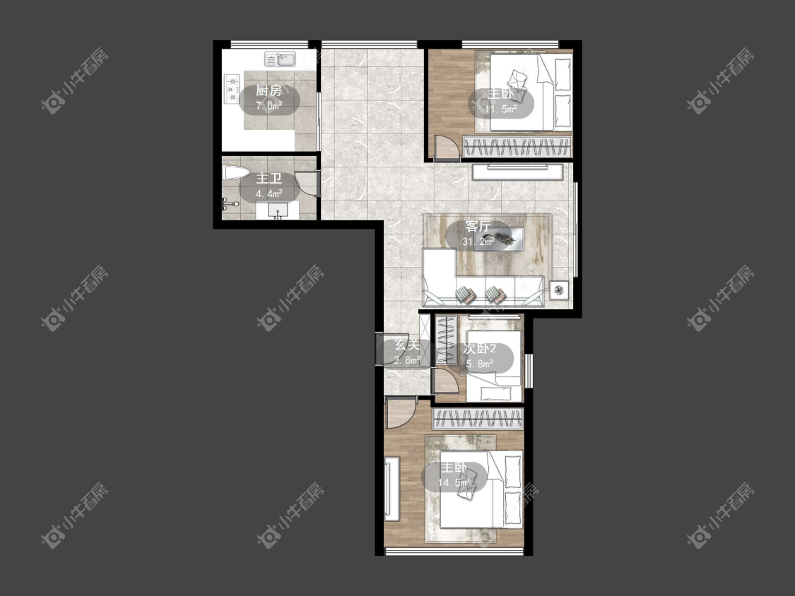 镇江名都新贵在售二手房源户型图_小牛看房