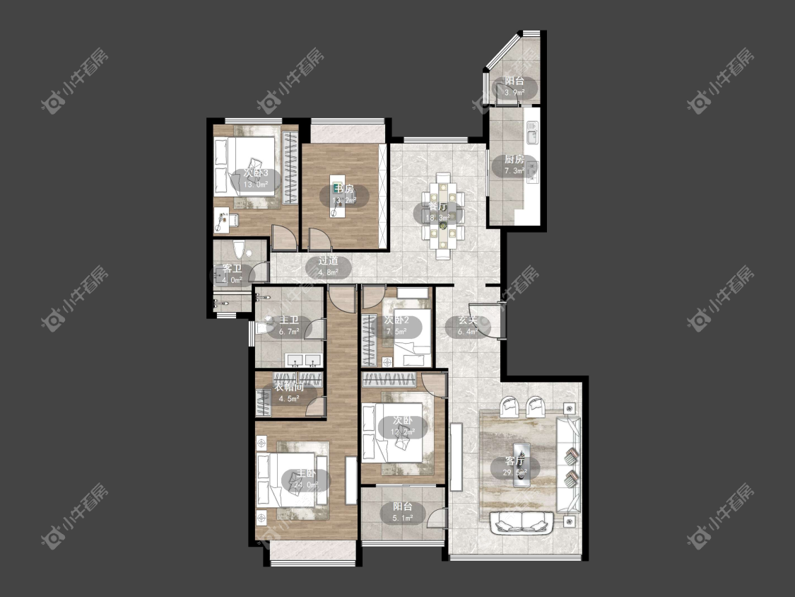 镇江恒大名都一期在售二手房源户型图_小牛看房