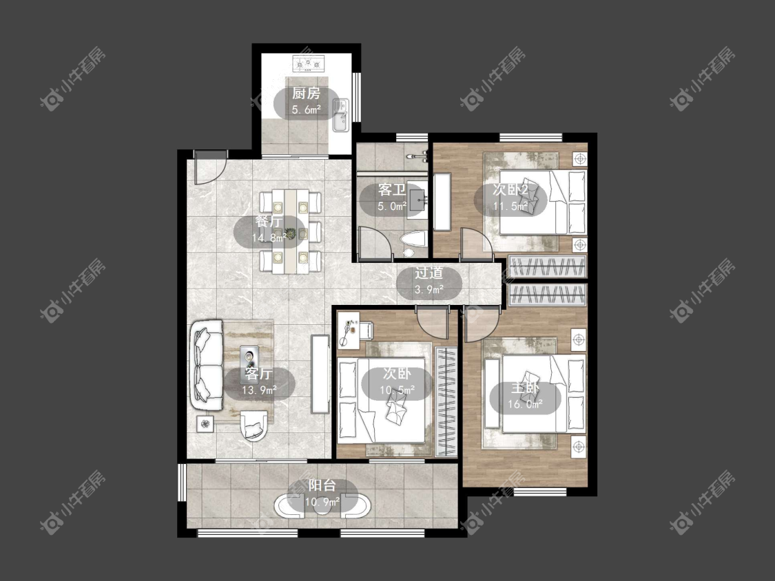 镇江滨河凤凰城在售二手房源户型图_小牛看房