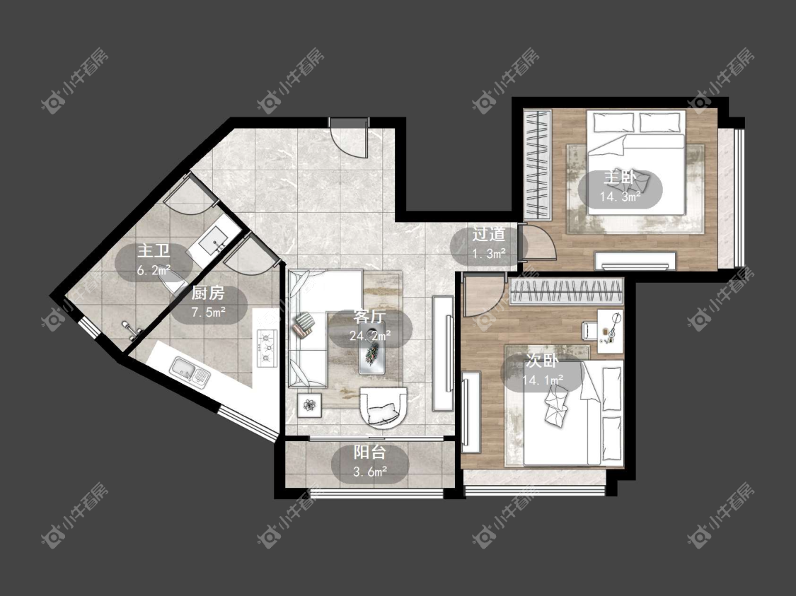 镇江恒大名都一期在售二手房源户型图_小牛看房
