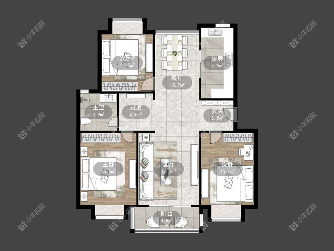 镇江江南人家在售二手房源户型图_小牛看房
