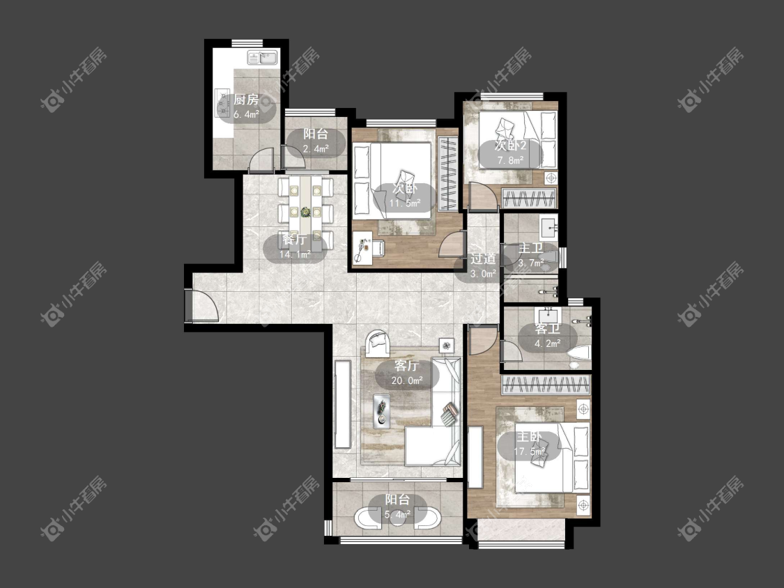 镇江恒大名都一期在售二手房源户型图_小牛看房