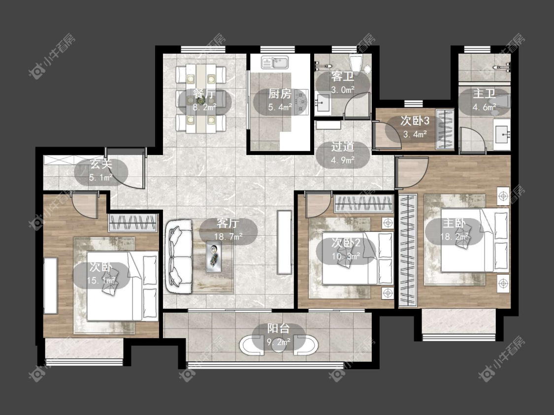 镇江金茂国际社区在售二手房源户型图_小牛看房