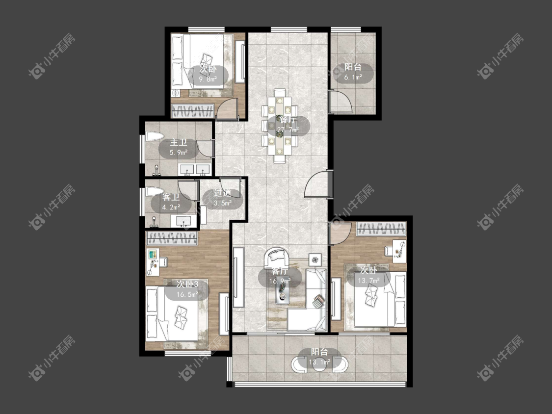 镇江珑蟠里在售二手房源户型图_小牛看房