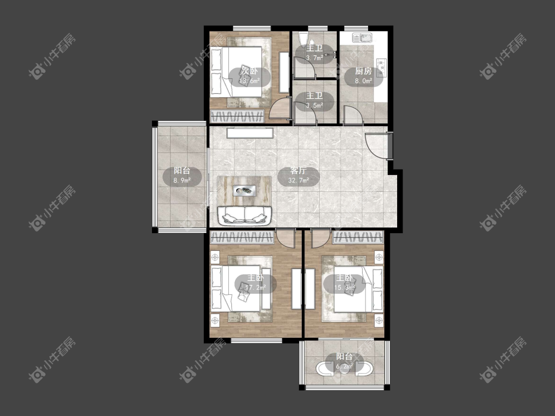 镇江凤凰郡在售二手房源户型图_小牛看房
