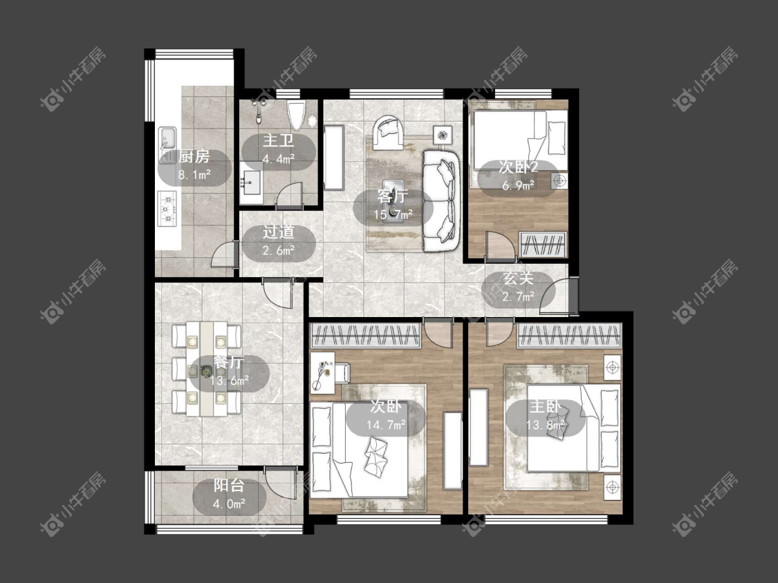 镇江幸福小区在售二手房源户型图_小牛看房