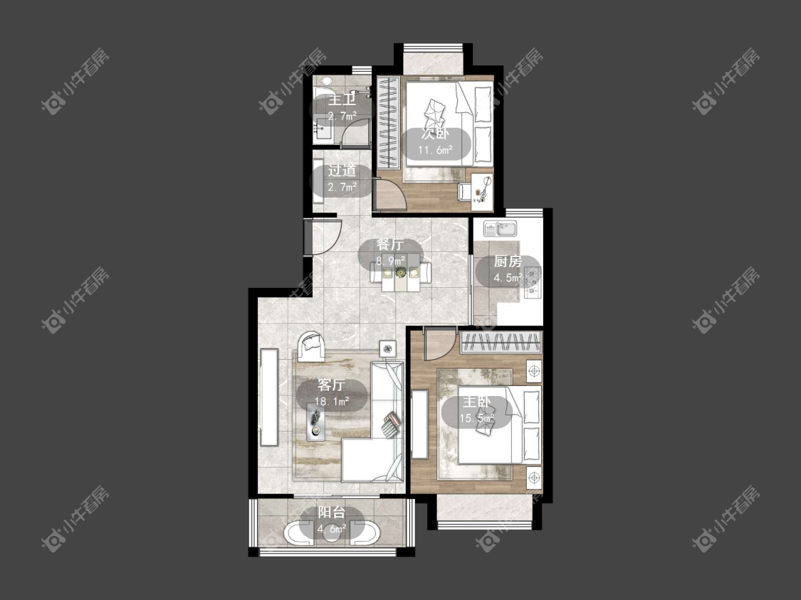 镇江练湖新城在售二手房源户型图_小牛看房